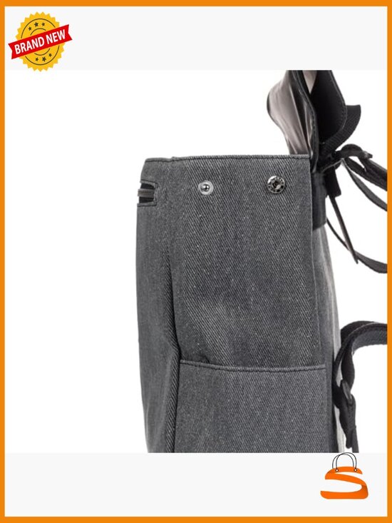 Small Cotton Backpack with Flap Closure and Tablet Sleeve main image 5